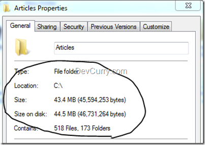Calculate the Size of a Folder/Directory using .NET 4.0